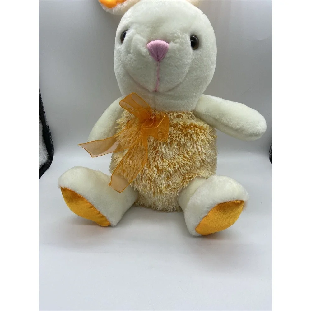 Genich International Orange Bunny Rabbit Plush Easter 10.5